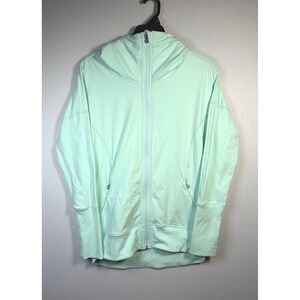 Lululemon Full Zip Hoodie Women Size 6 Mint Green Excellent Funnel Neck Jacket